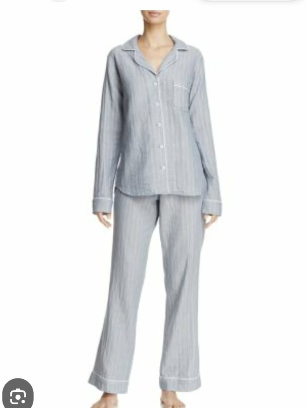 UGG Striped Raven PJ Set - Light Gray Stripe 100% Cotton